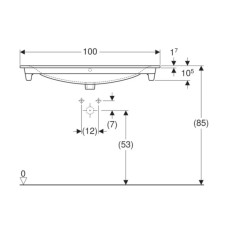 Раковина 100х48 см Geberit Renova Plan 122200000