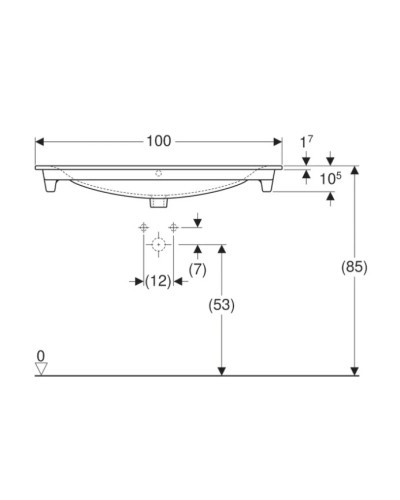 Раковина 100х48 см Geberit Renova Plan 122200000