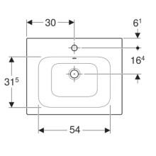 Раковина 60х48 см Geberit Renova Plan 122260000