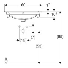 Раковина 60х48 см Geberit Renova Plan 122260000