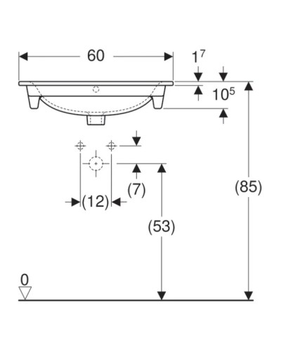 Раковина 60х48 см Geberit Renova Plan 122260000