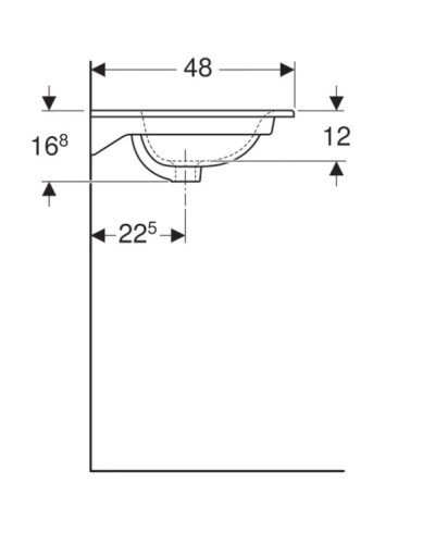 Раковина 60х48 см Geberit Renova Plan 122260000
