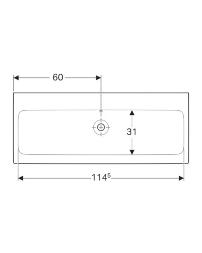 Раковина 120х48,5 см Geberit iCon 124025000