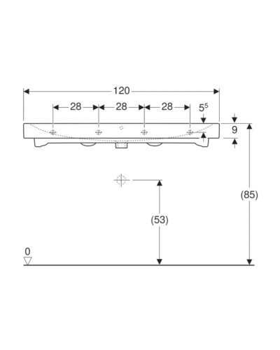 Раковина 120х48,5 см Geberit iCon 124025000