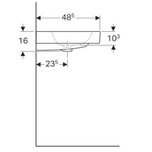Раковина 120х48,5 см Geberit iCon 124025000