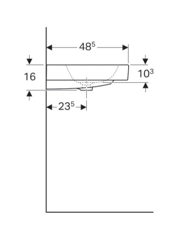 Раковина 120х48,5 см Geberit iCon 124025000