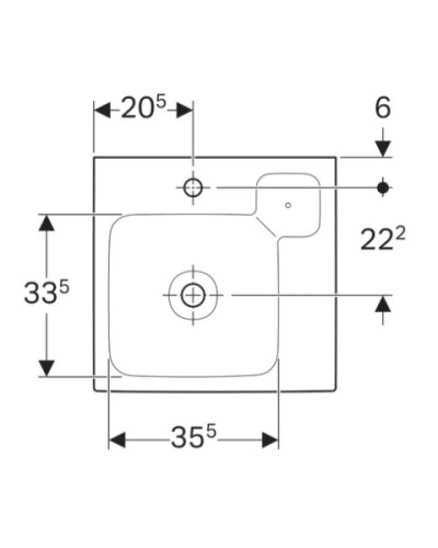 Раковина 50х48,5 см Geberit iCon 124050000