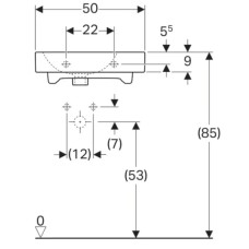 Раковина 50х48,5 см Geberit iCon 124050000