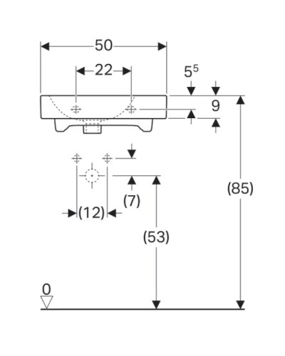 Раковина 50х48,5 см Geberit iCon 124050000