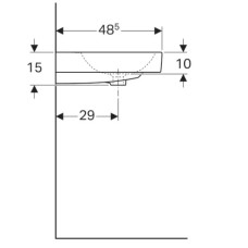 Раковина 50х48,5 см Geberit iCon 124050000