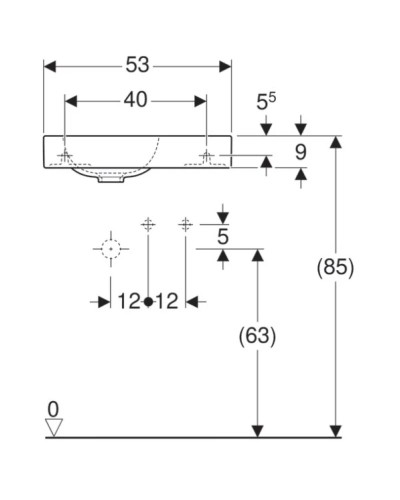 Раковина 53х31 см Geberit iCon 124053000