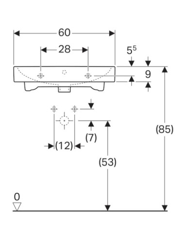 Раковина 60х48,5 см Geberit iCon 124060000
