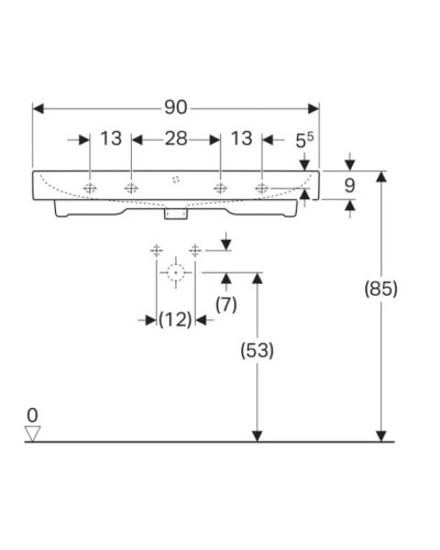 Раковина 90х48,5 см Geberit iCon 124090000
