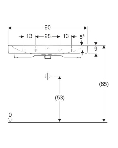 Раковина 90х48,5 см Geberit iCon 124093000