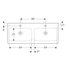 Раковина 120х48,5 см Geberit iCon 124120000
