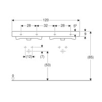 Раковина 120х48,5 см Geberit iCon 124120000