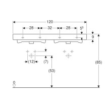 Раковина 120х48,5 см Geberit iCon 124120000