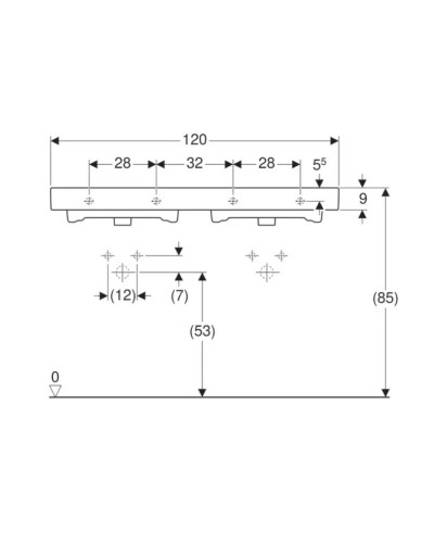 Раковина 120х48,5 см Geberit iCon 124120000