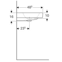 Раковина 120х48,5 см Geberit iCon 124120000