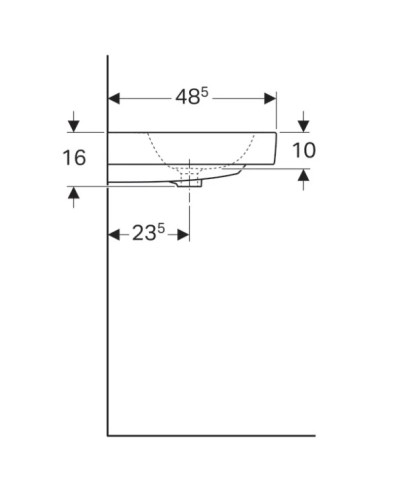 Раковина 120х48,5 см Geberit iCon 124120000