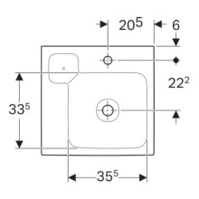 Раковина 50х48,5 см Geberit iCon 124150000