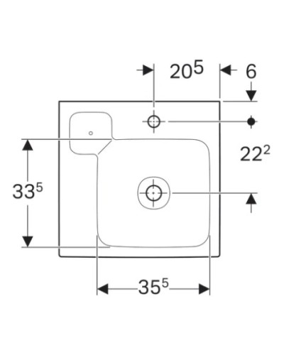 Раковина 50х48,5 см Geberit iCon 124150000