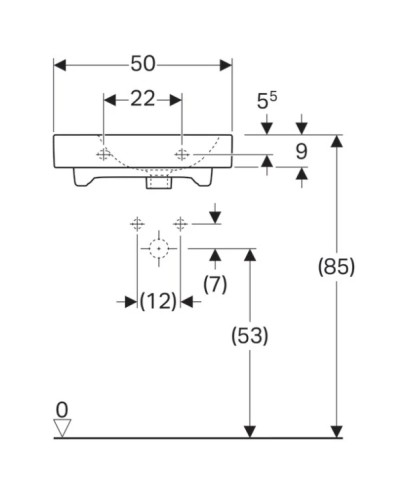Раковина 50х48,5 см Geberit iCon 124150000