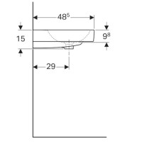 Раковина 50х48,5 см Geberit iCon 124150000