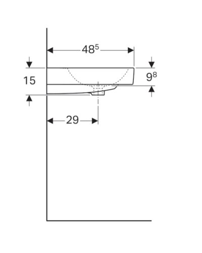 Раковина 50х48,5 см Geberit iCon 124150000