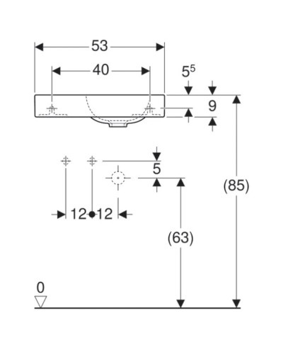 Раковина 53х31 см Geberit iCon 124153000