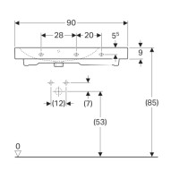 Раковина 90х48,5 см Geberit iCon 124190000