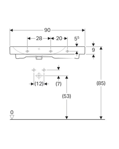 Раковина 90х48,5 см Geberit iCon 124190000