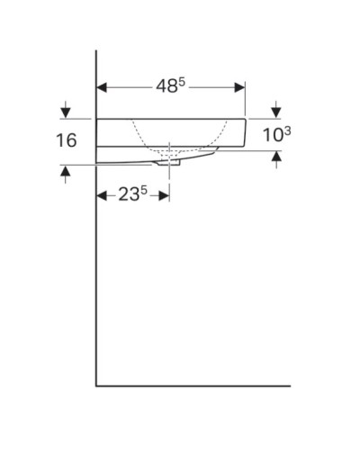 Раковина 90х48,5 см Geberit iCon 124190000