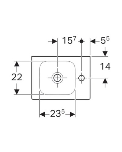 Раковина 38х28 см Geberit iCon 124736000
