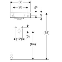 Раковина 38х28 см Geberit iCon 124736000
