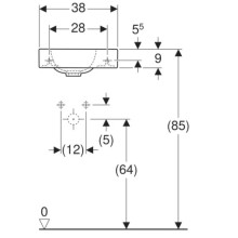 Раковина 38х28 см Geberit iCon 124736000