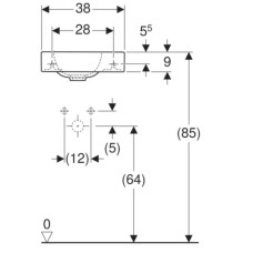 Раковина 38х28 см Geberit iCon 124736000