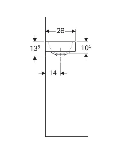Раковина 38х28 см Geberit iCon 124736000