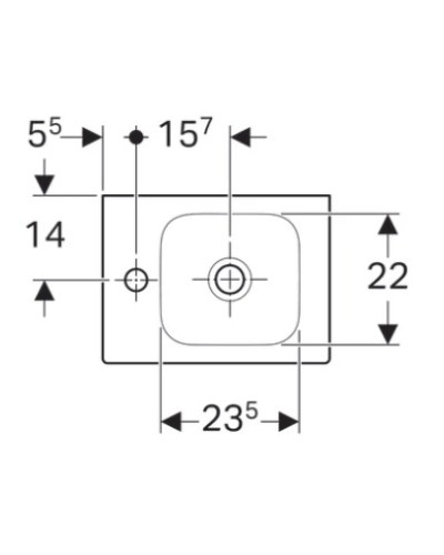 Раковина 38х28 см Geberit iCon 124836000