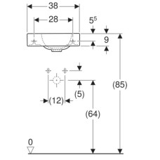 Раковина 38х28 см Geberit iCon 124836000