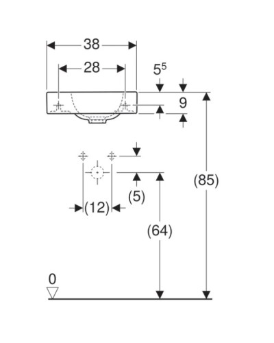 Раковина 38х28 см Geberit iCon 124836000