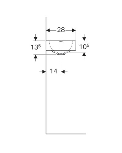 Раковина 38х28 см Geberit iCon 124836000