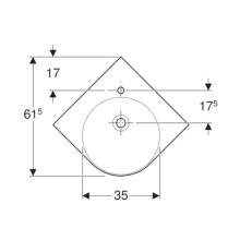 Раковина 50х50 см Geberit Renova Compact 226150000