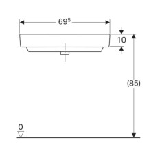 Раковина 50х50 см Geberit Renova Compact 226150000