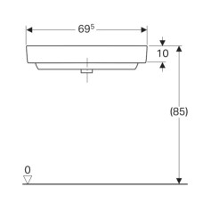Раковина 50х50 см Geberit Renova Compact 226150000