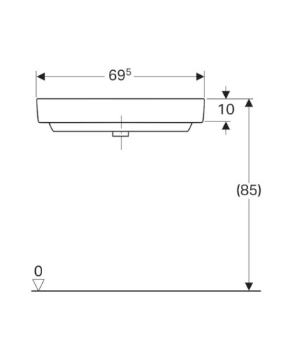 Раковина 50х50 см Geberit Renova Compact 226150000