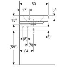 Раковина 50х50 см Geberit Renova Compact 226150000