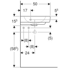Раковина 50х50 см Geberit Renova Compact 226150000