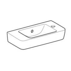 Раковина 50х25 см Geberit Renova Compact 276150000