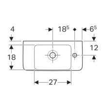 Раковина 50х25 см Geberit Renova Compact 276150000